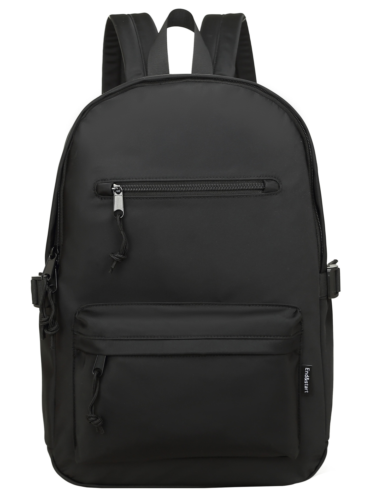 Sleek Black Laptop Backpack for School & Travel