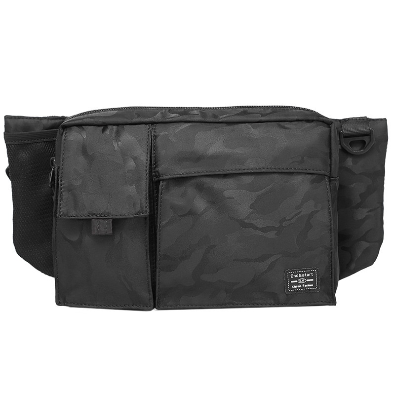 Men's Black Camo Crossbody Sling Bag - Tactical Style