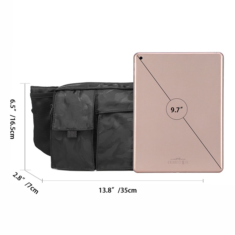 Men's Black Camo Crossbody Sling Bag - Tactical Style