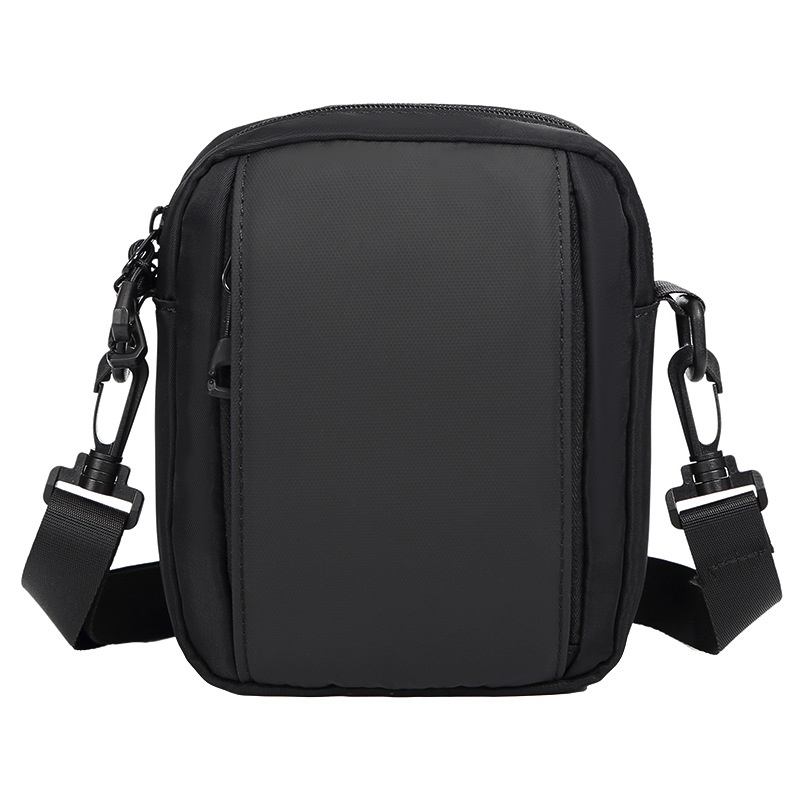 Men's Compact Crossbody Bag - Matte Black Shoulder Pouch