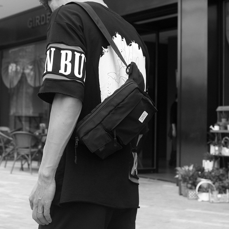 Black Utility Sling Bag - Modern Crossbody