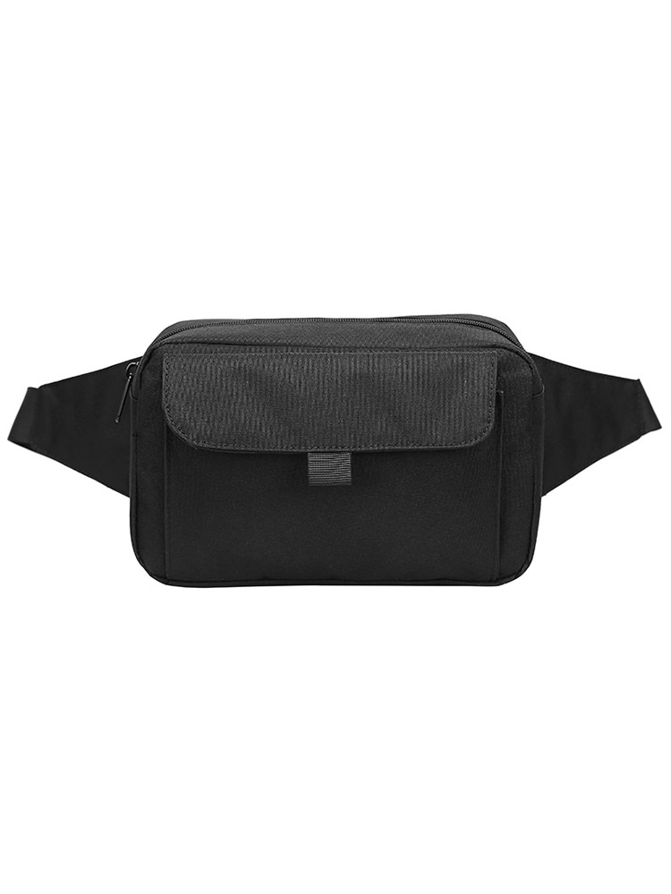 Men's Black Crossbody Fanny Pack - Versatile Chest Bag