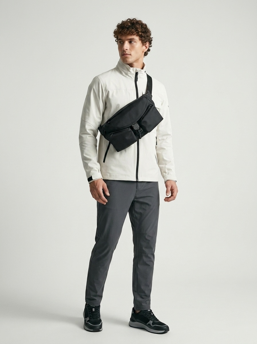 Men's Tactical Crossbody Bag - Multi-Pocket Sling