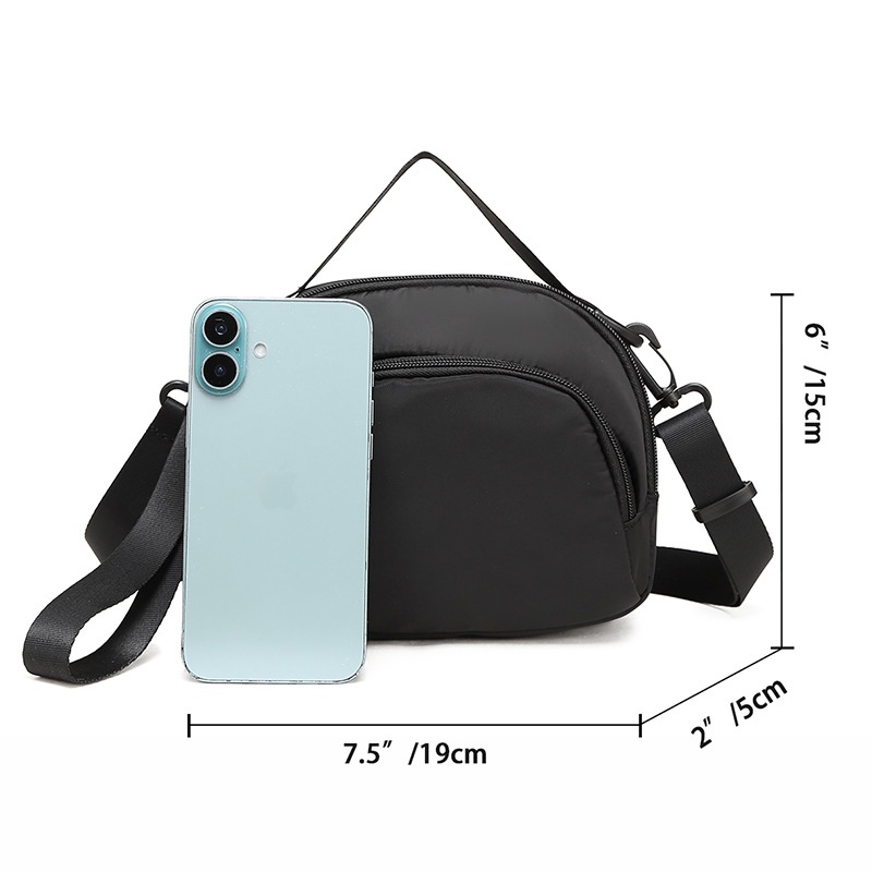 Casual Nylon Mini Crossbody Bag for Men & Women