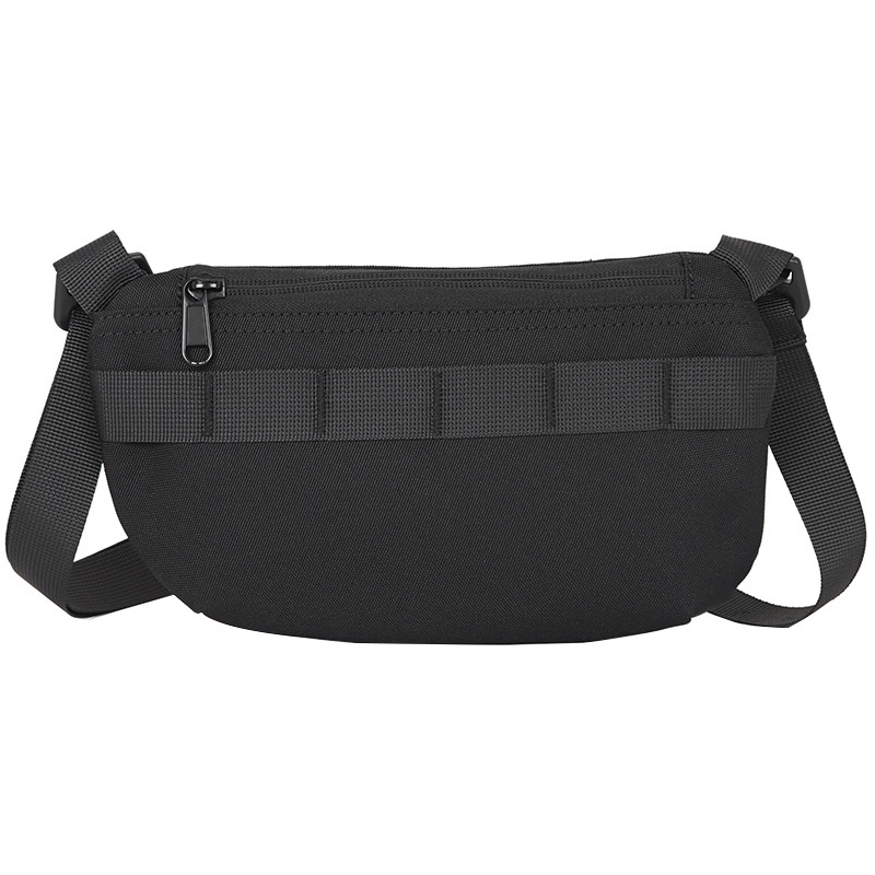 Men's Black Crossbody Bag - Casual Sling Chest Pack