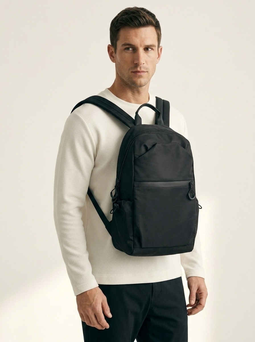 Black Casual Laptop Backpack - Travel & Everyday Commuter Bag