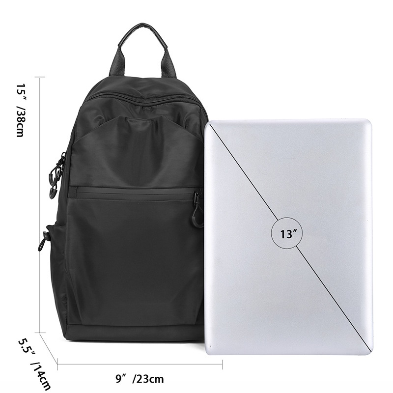 Black Casual Laptop Backpack - Travel & Everyday Commuter Bag