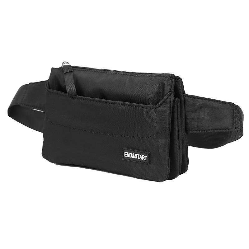 Men's Black Casual Fanny Pack Sling Bag Chest Bag