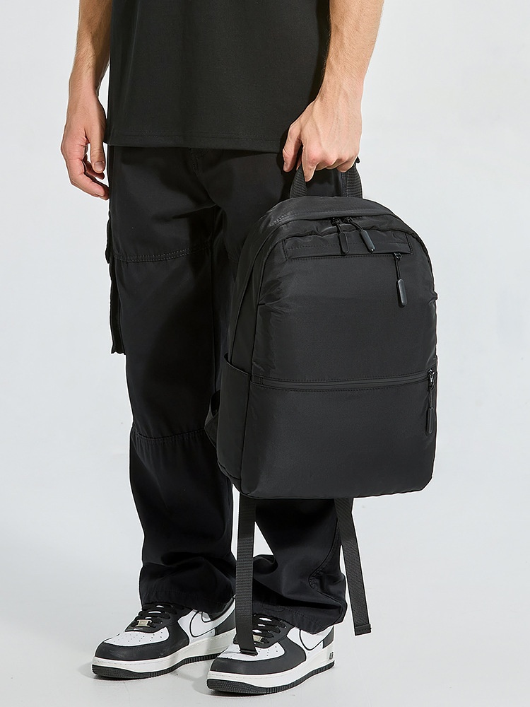Minimalist Black Everyday Backpack - Unisex Travel Bag