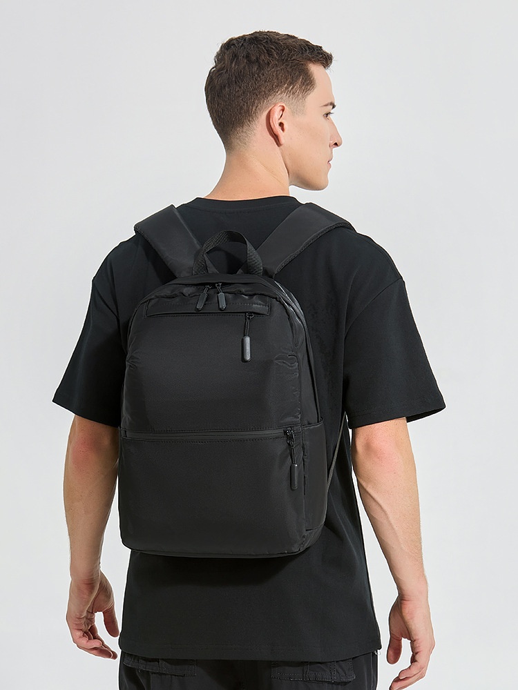 Minimalist Black Everyday Backpack - Unisex Travel Bag