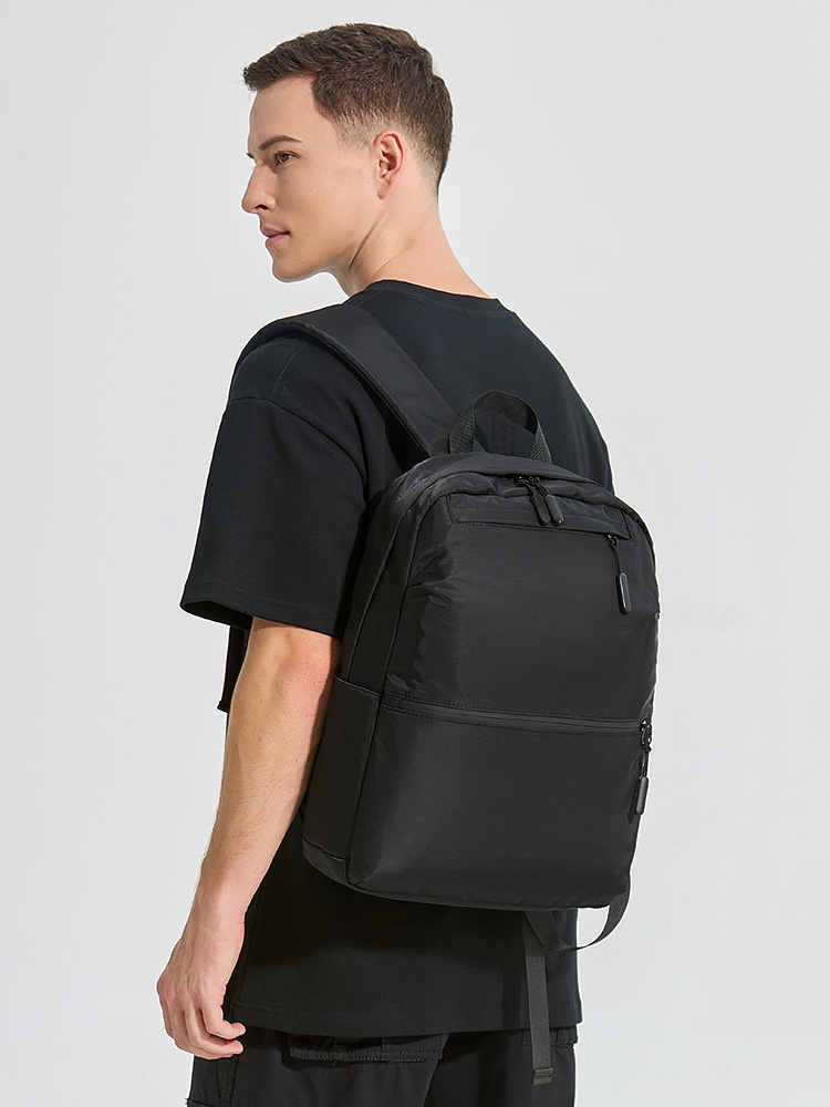 Minimalist Black Everyday Backpack - Unisex Travel Bag