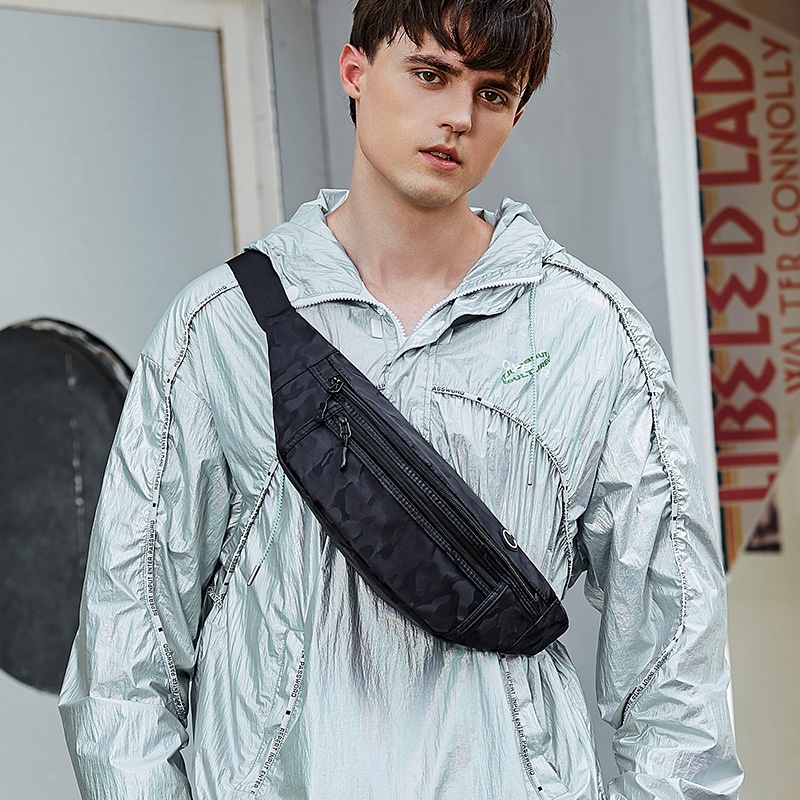 Sporty Camo Sling Bag - Versatile Chest & Waist Pack