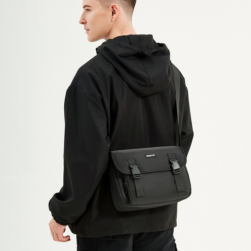 Men's Casual Black Crossbody Shoulder Bag