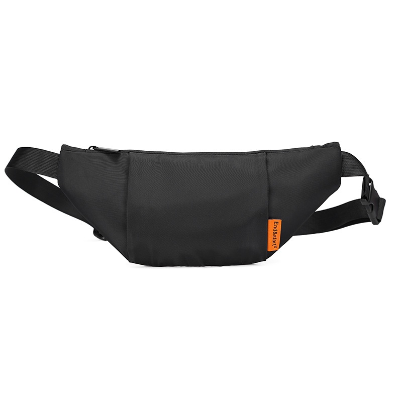 Men's Black Crossbody Sling Bag - Casual Fanny Pack