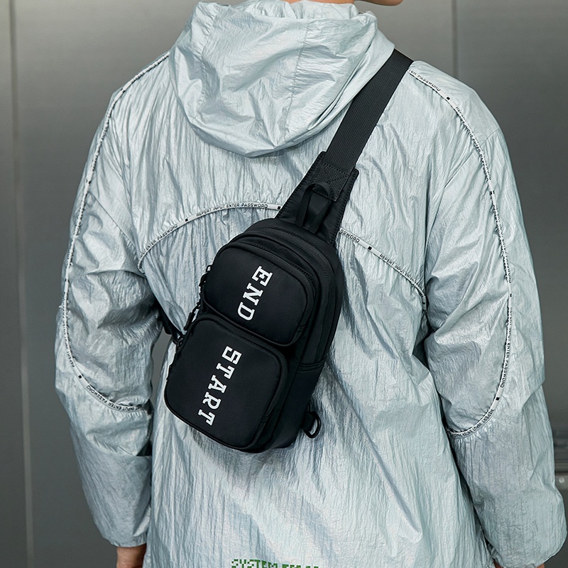 Men's Black Sling Bag - Chest Pack