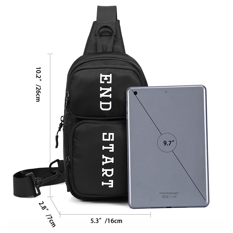 Men's Black Sling Bag - Chest Pack