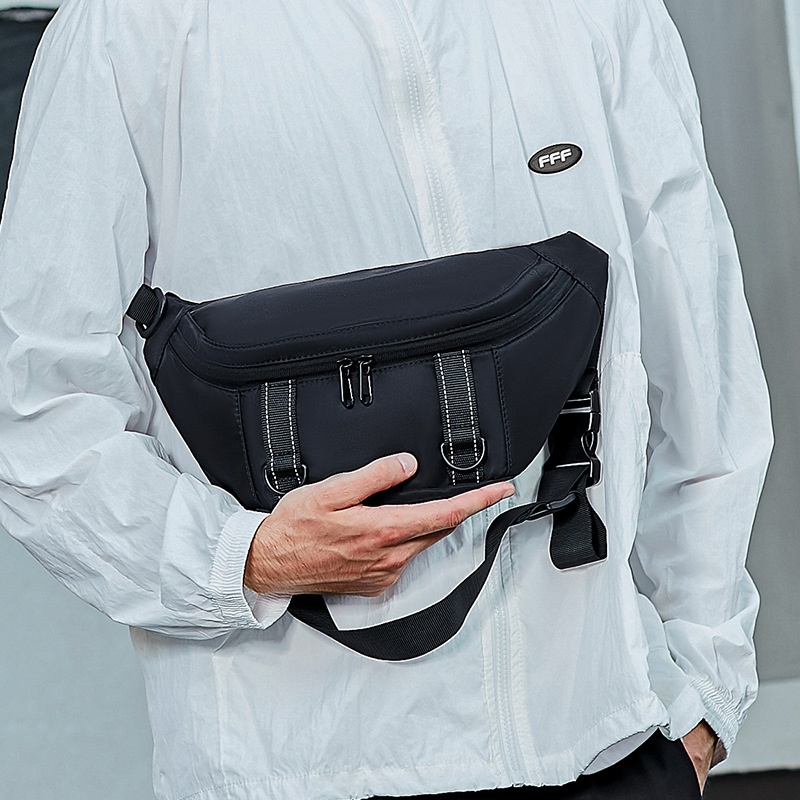 Men's Black Crossbody Sling Bag - Durable & Stylish