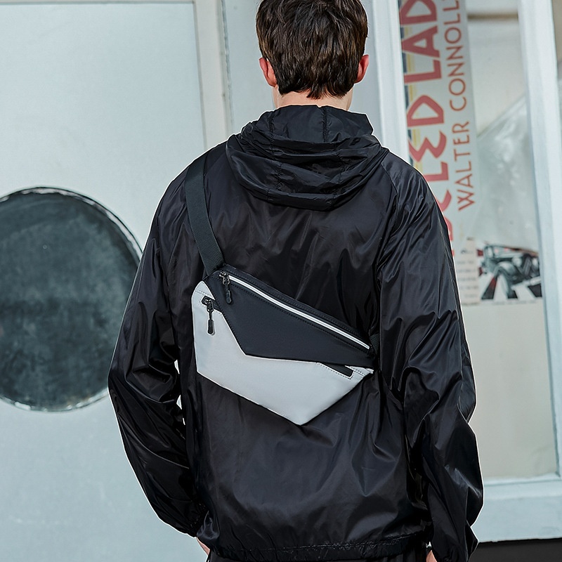 Sleek Two-Tone Fanny Pack - Modern Sling Chest Bag