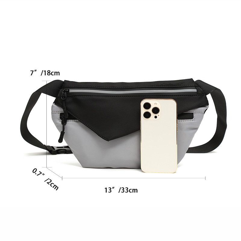 Sleek Two-Tone Fanny Pack - Modern Sling Chest Bag