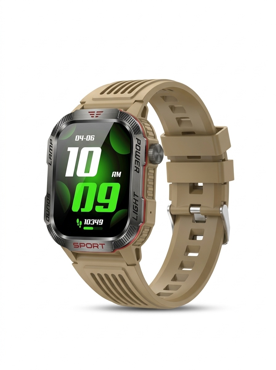 HT29 Rugged Smart Watch with Square AMOLED Display, GPS & Compass