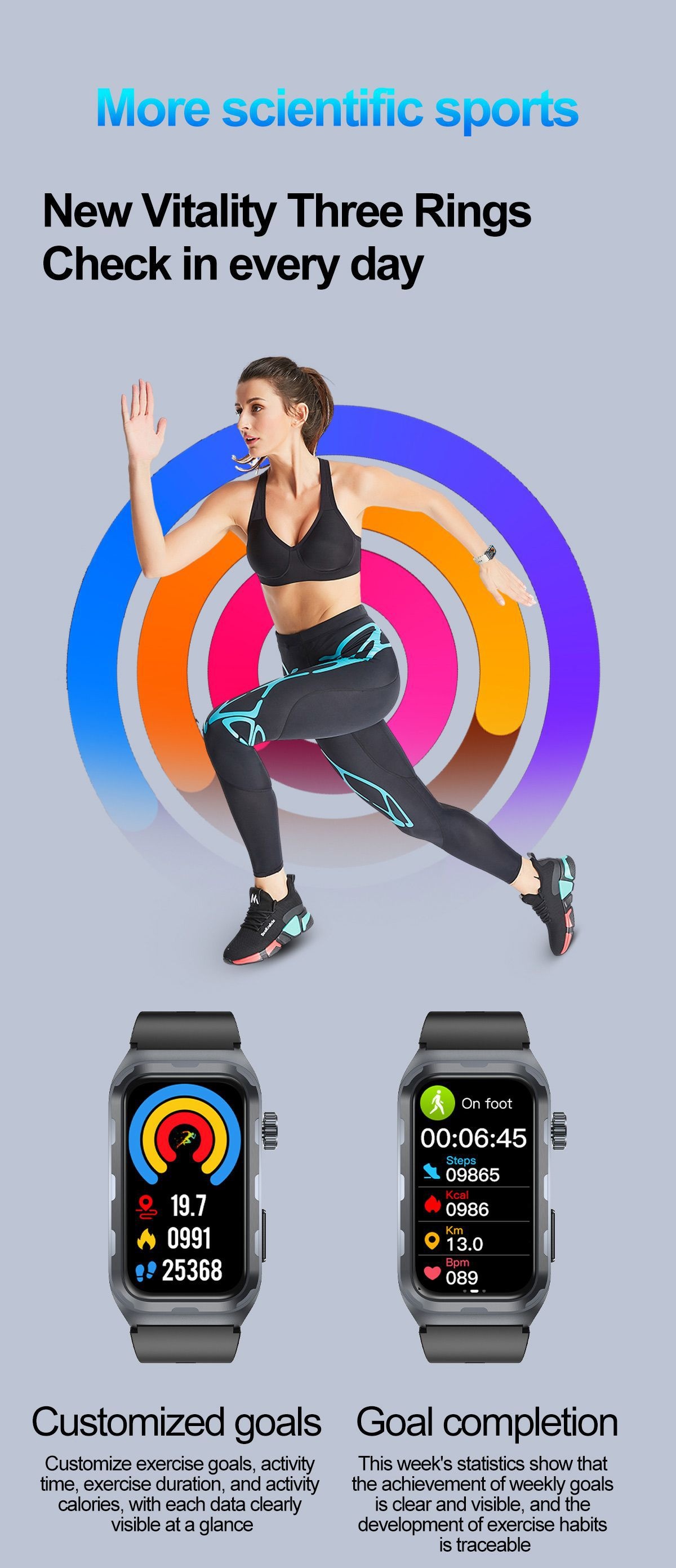 TK79 ECG Smart Watch with Rectangular AMOLED Display & Health Tracker