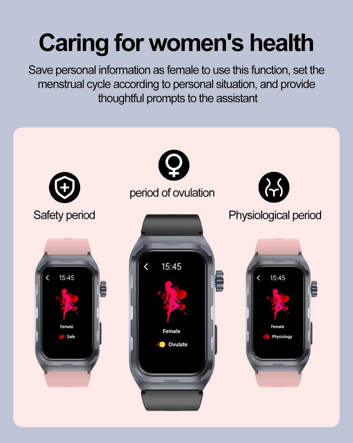 TK79 ECG Smart Watch with Rectangular AMOLED Display & Health Tracker