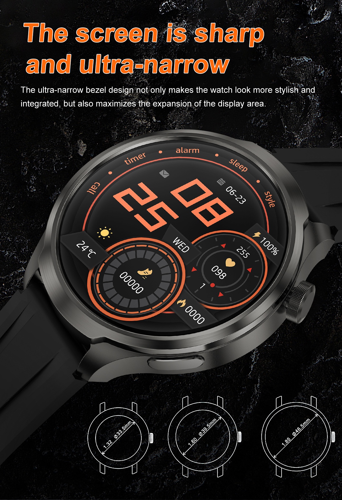 1.85" Round HD Smart Watch with Bluetooth Calling & AI Voice Assistant