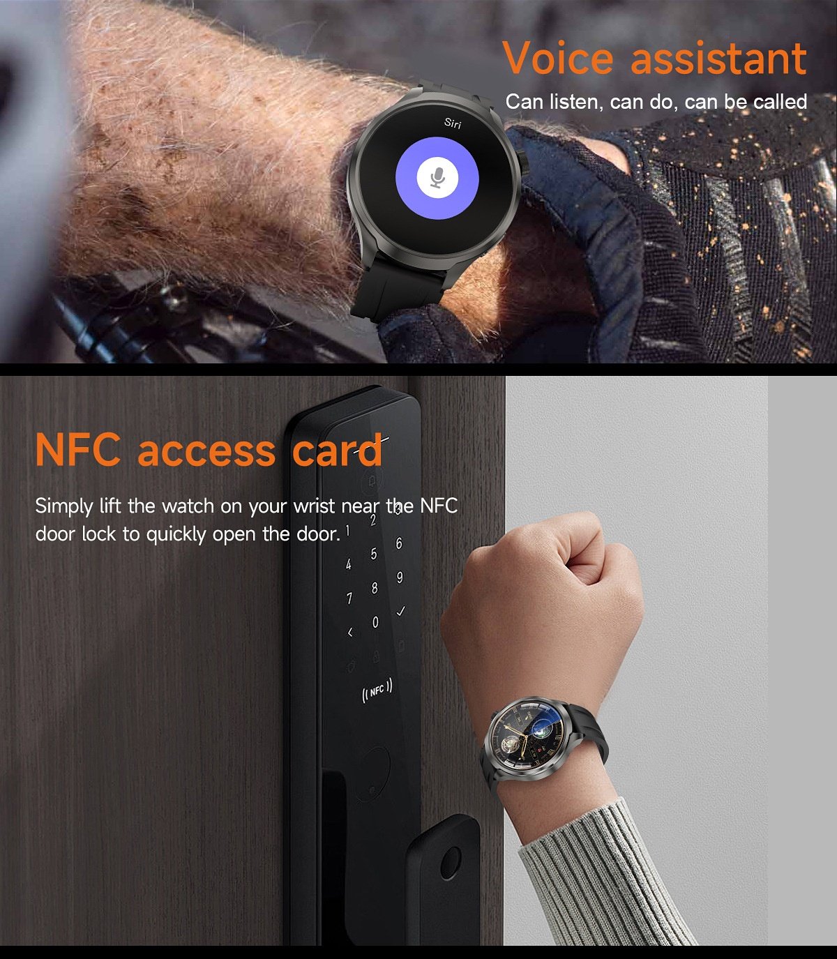 1.85" Round HD Smart Watch with Bluetooth Calling & AI Voice Assistant