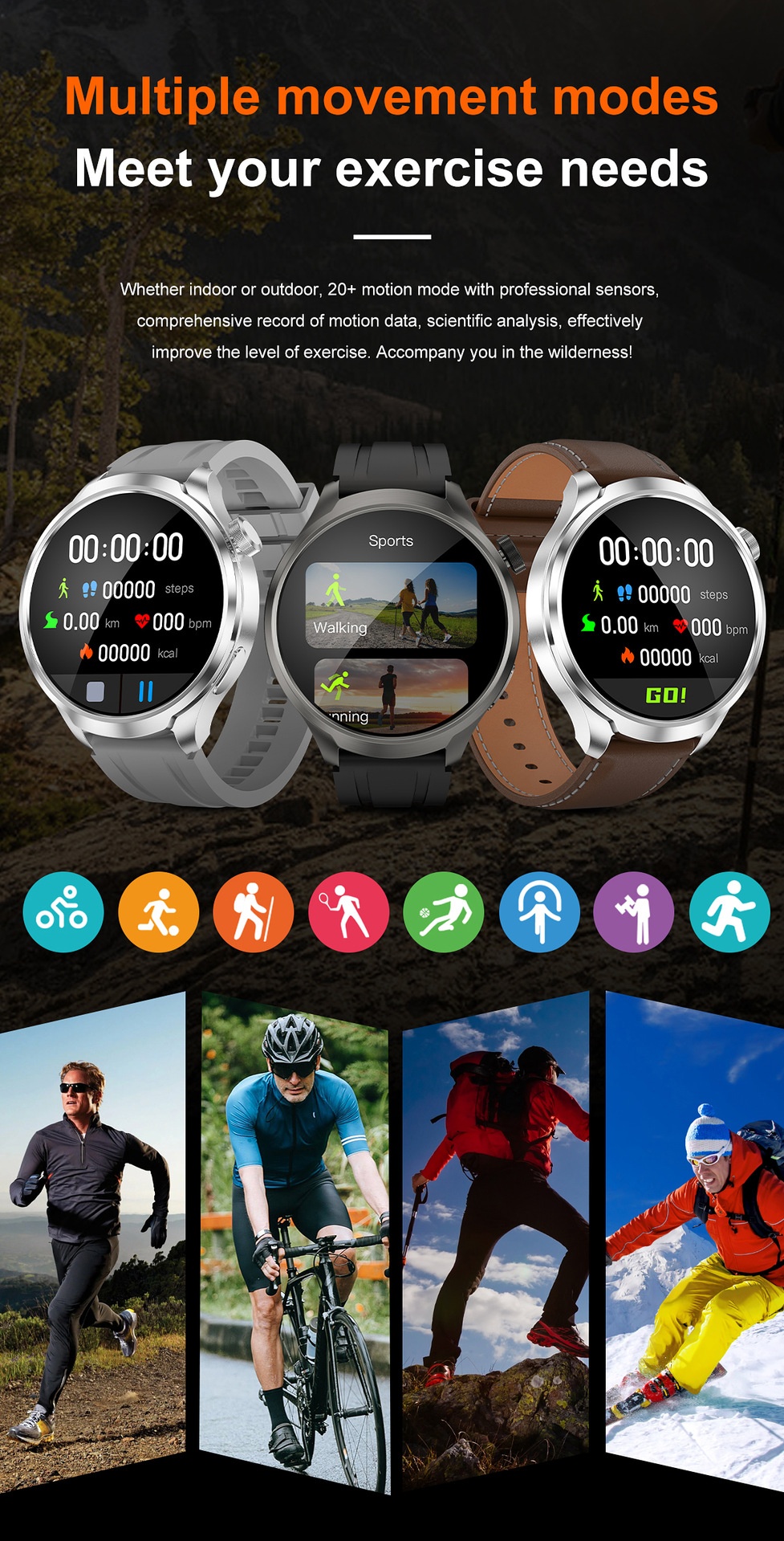 1.85" Round HD Smart Watch with Bluetooth Calling & AI Voice Assistant