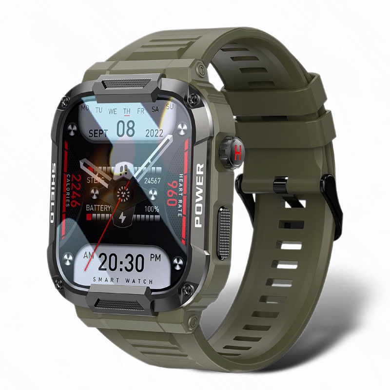 MK66 Rugged Smart Watch with 1.85" HD Screen & Bluetooth Calling