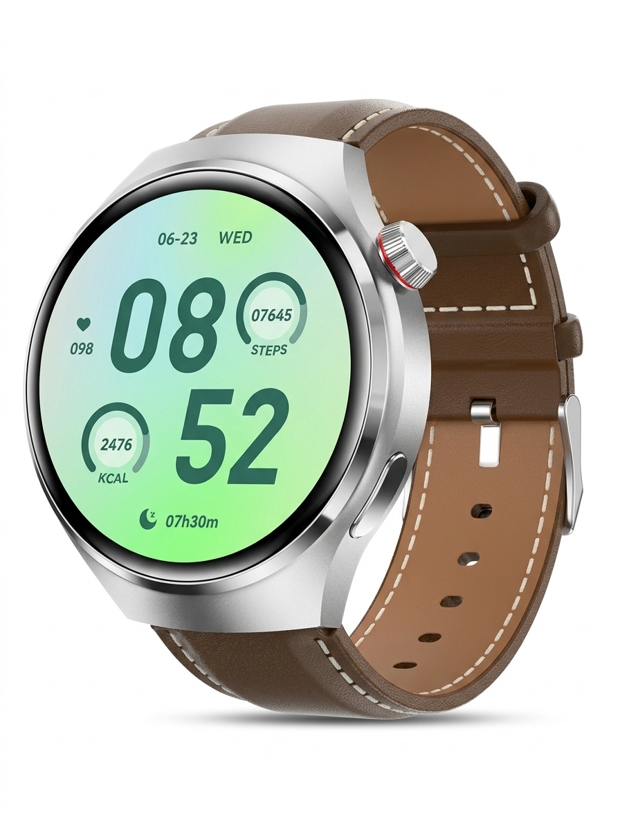 GT4 PRO Smartwatch mit rundem HD-Display, GPS, NFC und Bluetooth-Anruffunktion