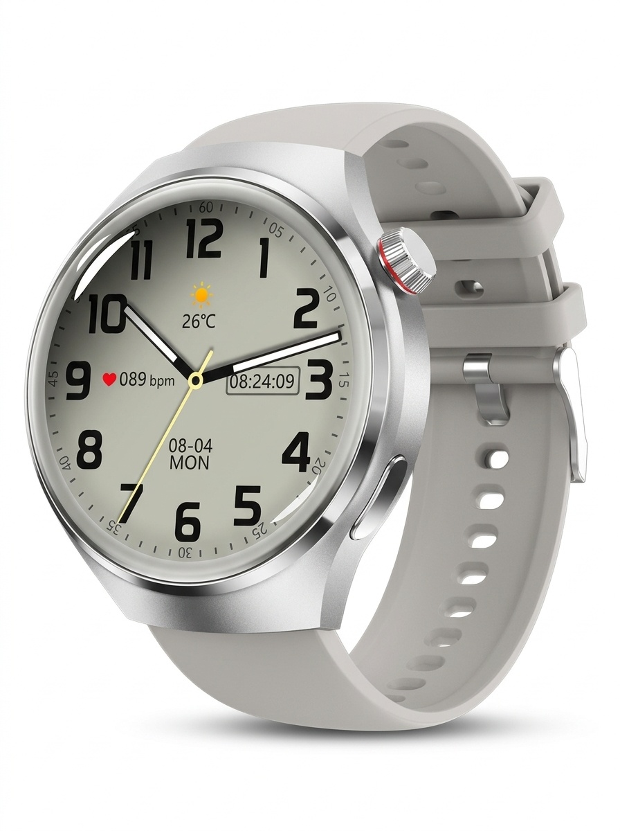 GT4 PRO Smartwatch mit rundem HD-Display, GPS, NFC und Bluetooth-Anruffunktion
