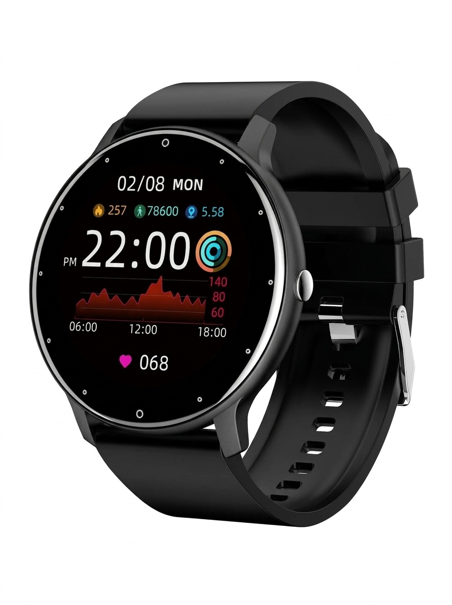 ZL02D Smart Watch with Round Display, Sleep & Health Fitness Tracker