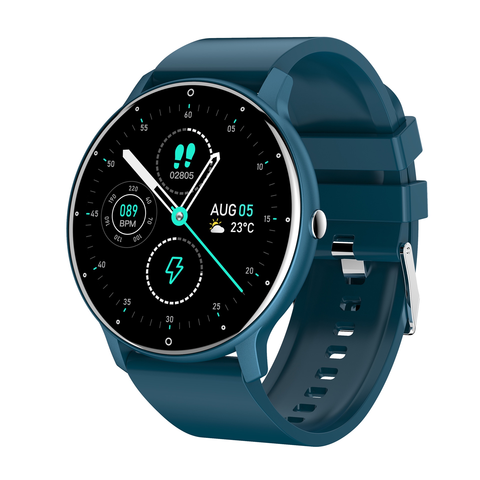 ZL02D Smart Watch with Round Display, Sleep & Health Fitness Tracker