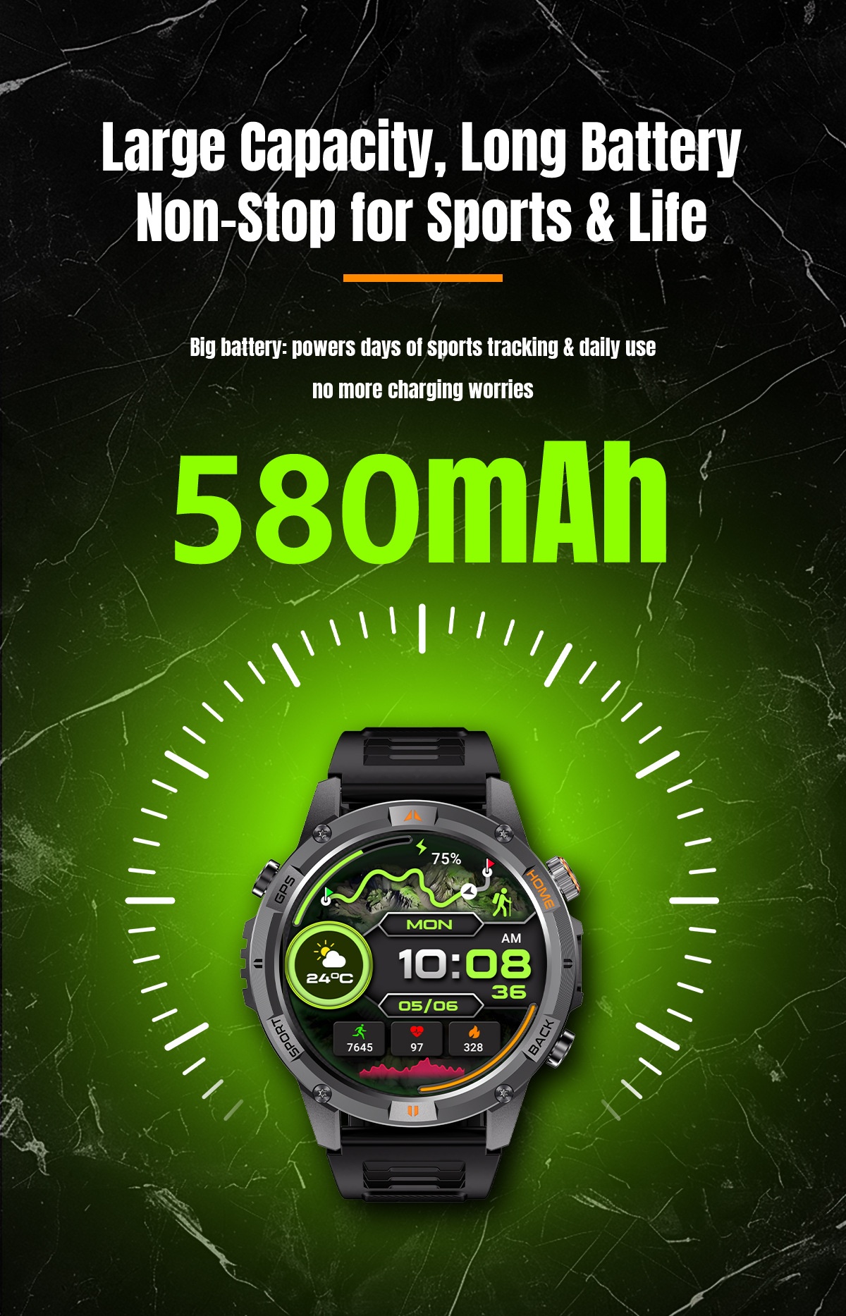 T-REX 3 PRO GPS-Smartwatch mit 1,46"-AMOLED-Display und Bluetooth-Anruffunktion