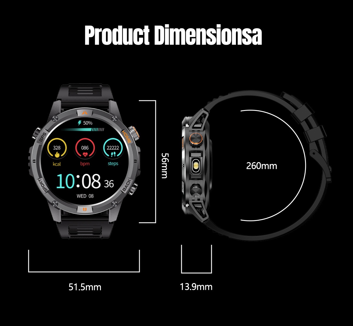 T-REX 3 PRO GPS-Smartwatch mit 1,46"-AMOLED-Display und Bluetooth-Anruffunktion