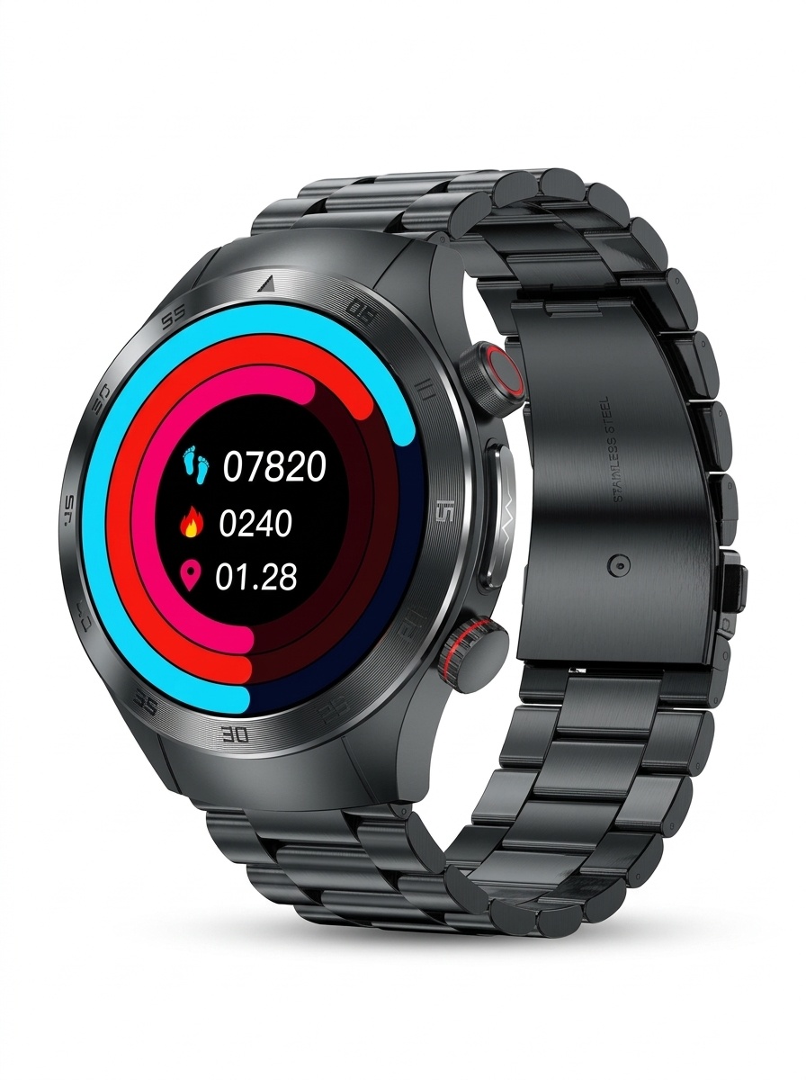 E800 Smart Watch with AMOLED Screen, ECG, Laser Therapy & Bluetooth Calling