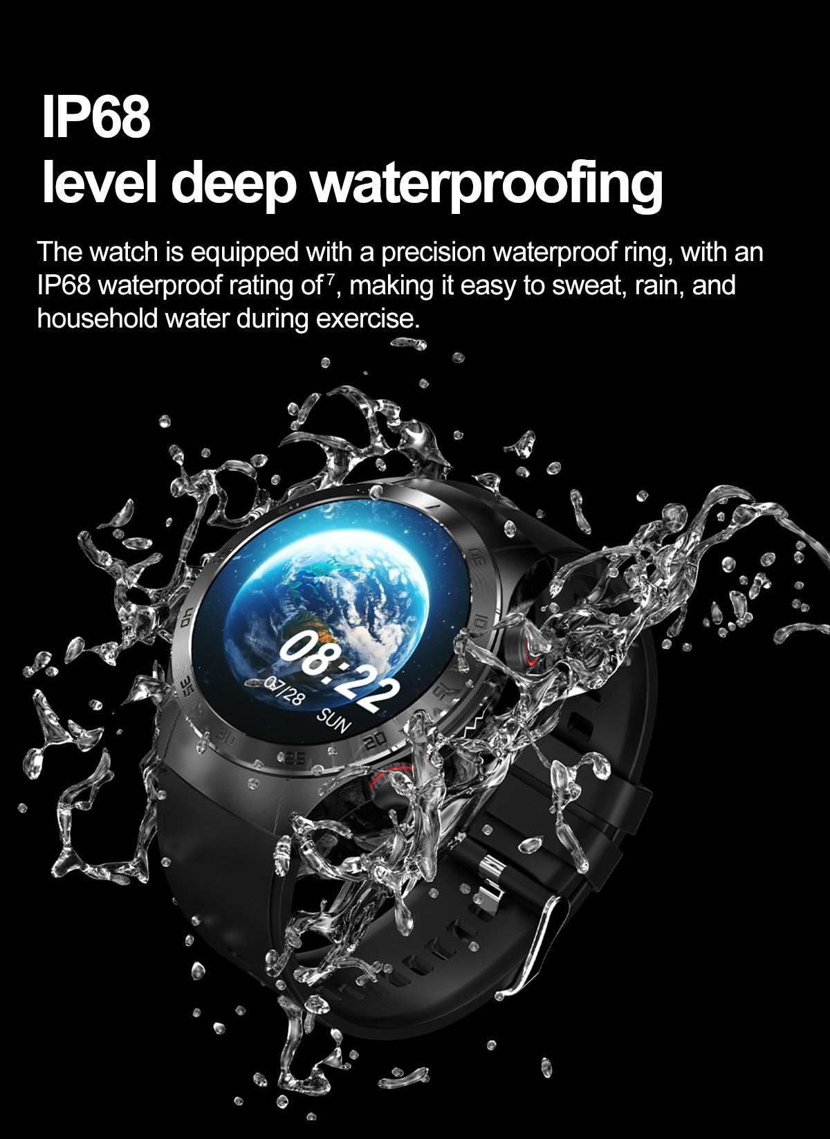 E800 Smart Watch with AMOLED Screen, ECG, Laser Therapy & Bluetooth Calling