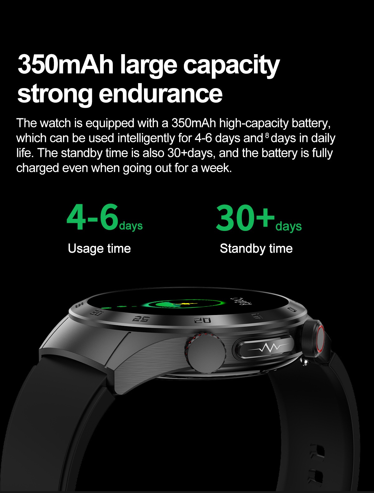 E800 Smart Watch with AMOLED Screen, ECG, Laser Therapy & Bluetooth Calling
