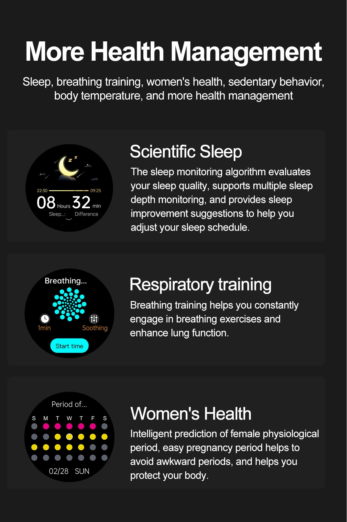 E800 Smart Watch with AMOLED Screen, ECG, Laser Therapy & Bluetooth Calling