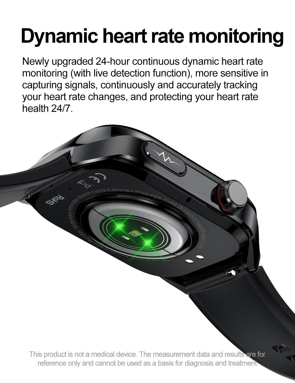 TK16 Smart Watch with Square AMOLED Display, ECG & Bluetooth Calling