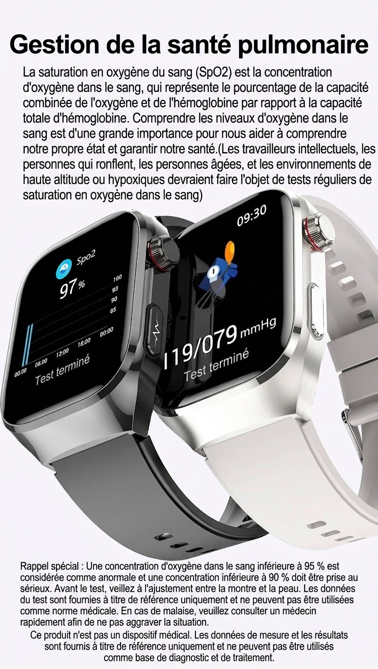 Montre connectée TK16 avec écran AMOLED carré, ECG et appels Bluetooth