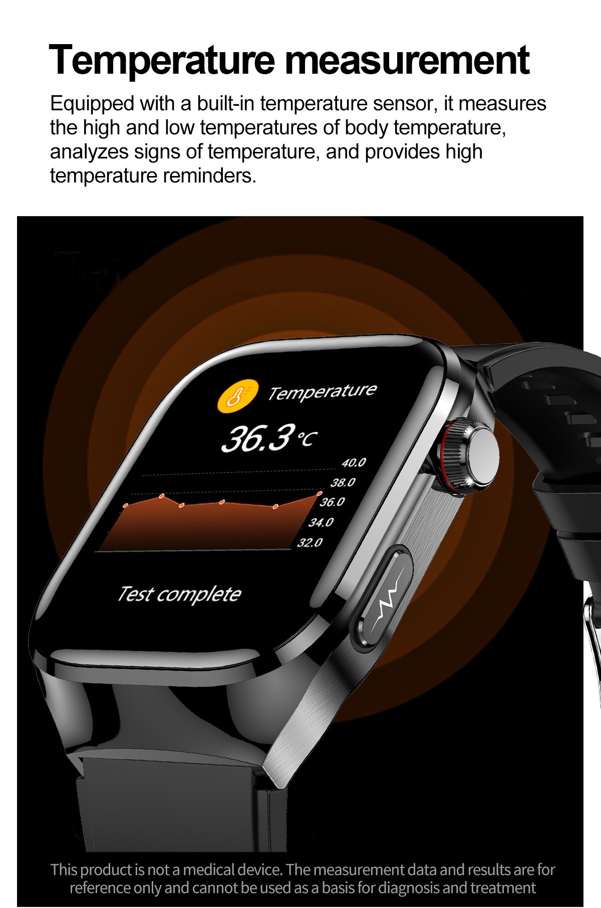 TK16 Smart Watch with Square AMOLED Display, ECG & Bluetooth Calling