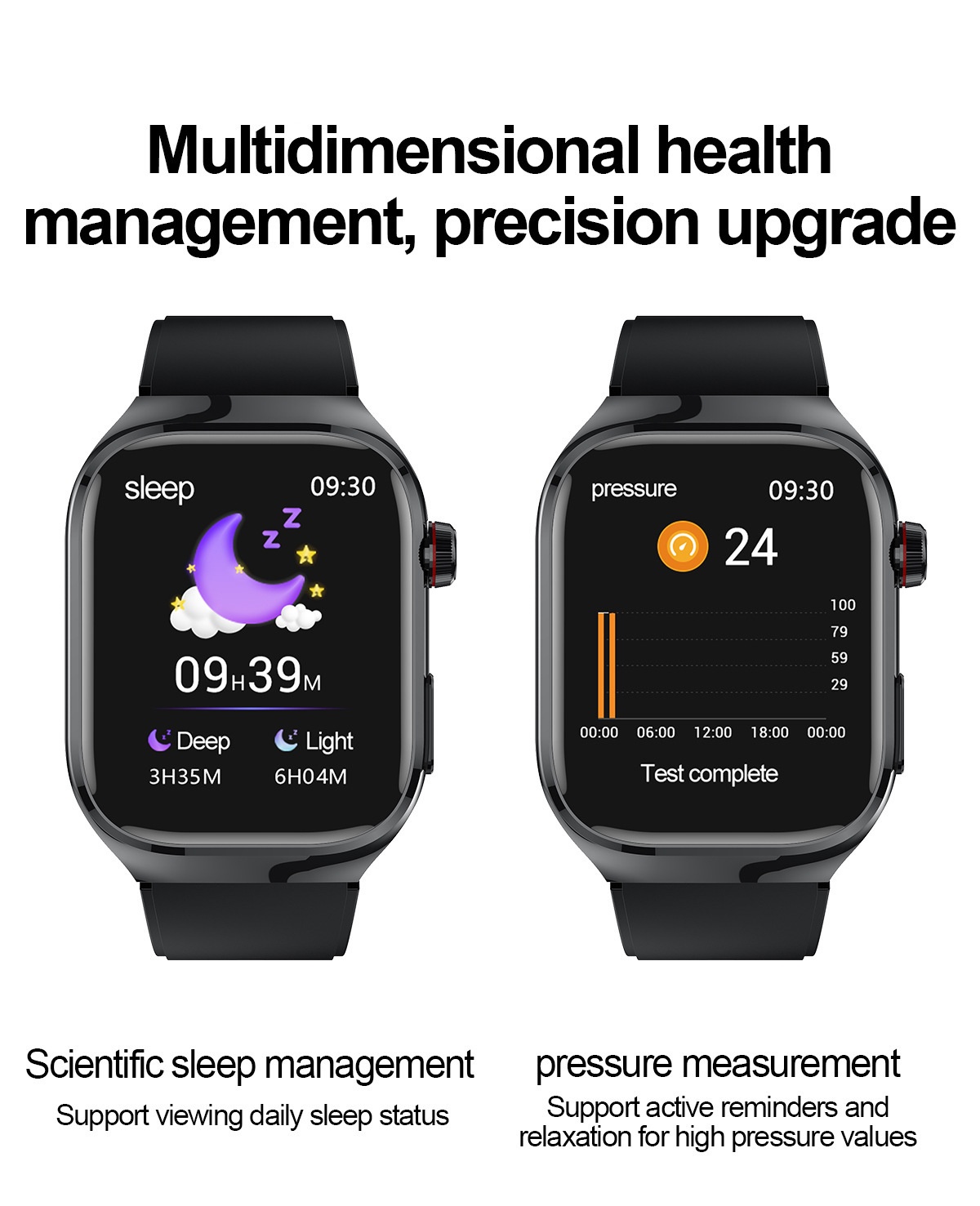 TK16 Smart Watch with Square AMOLED Display, ECG & Bluetooth Calling