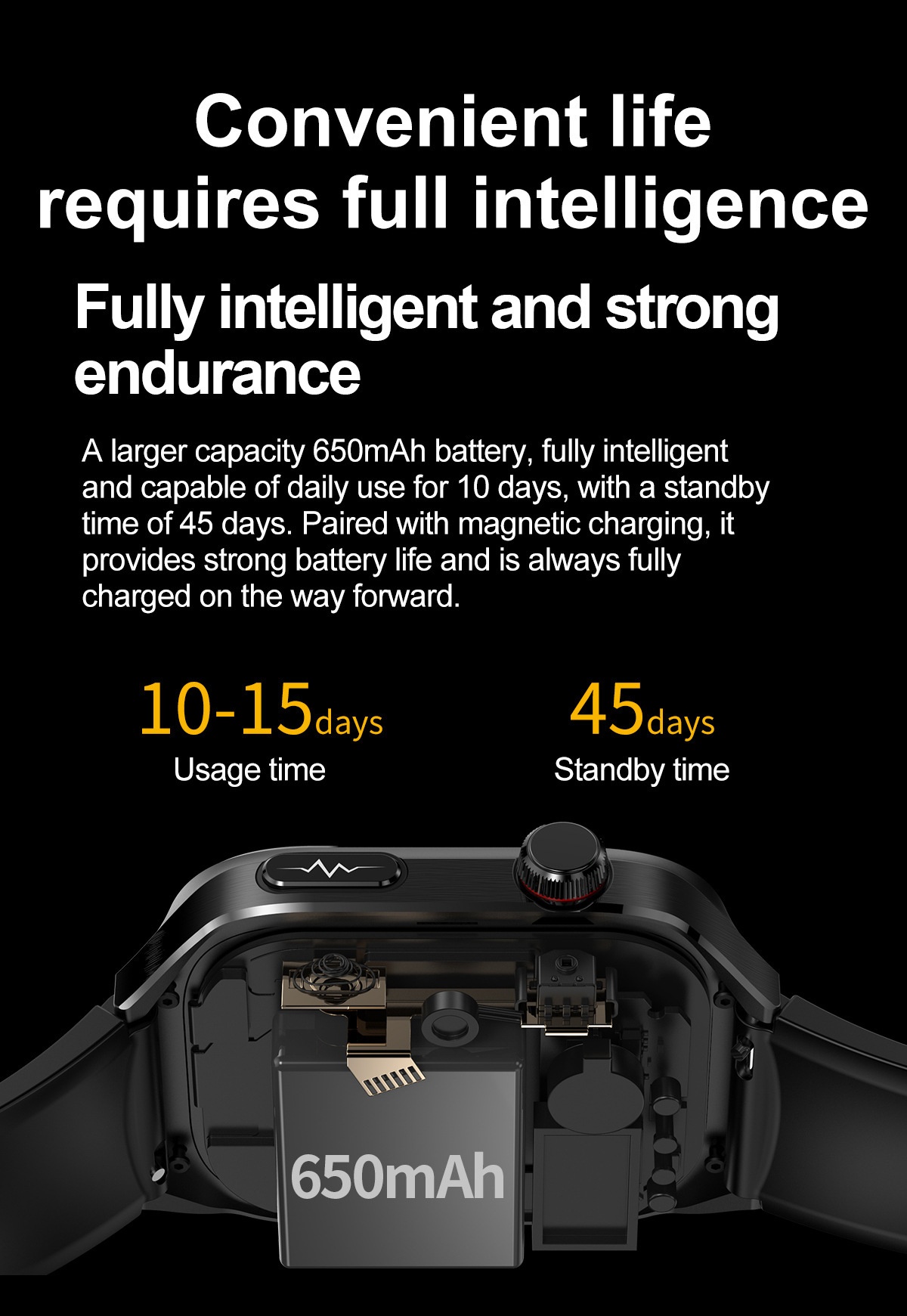 TK16 Smart Watch with Square AMOLED Display, ECG & Bluetooth Calling