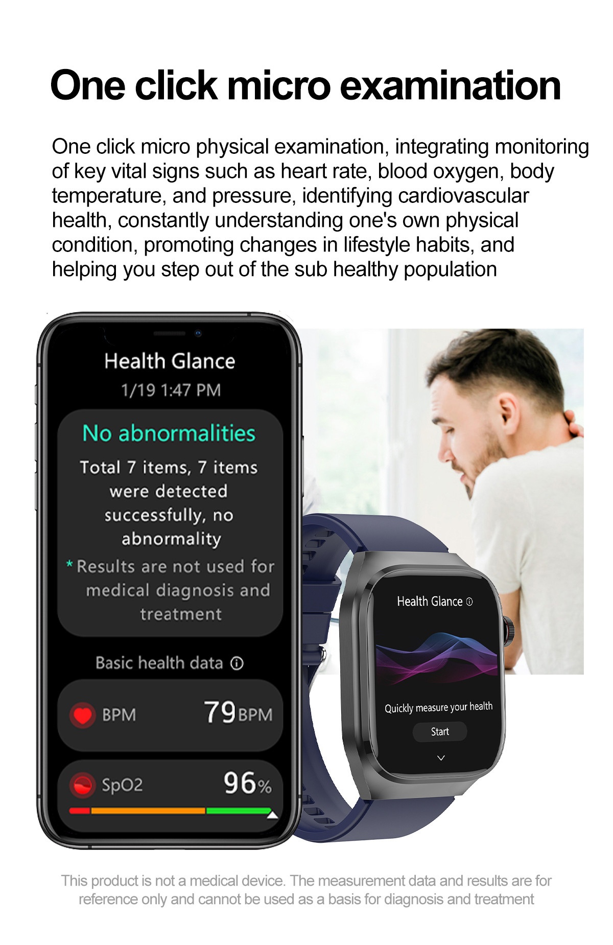 TK16 Smart Watch with Square AMOLED Display, ECG & Bluetooth Calling