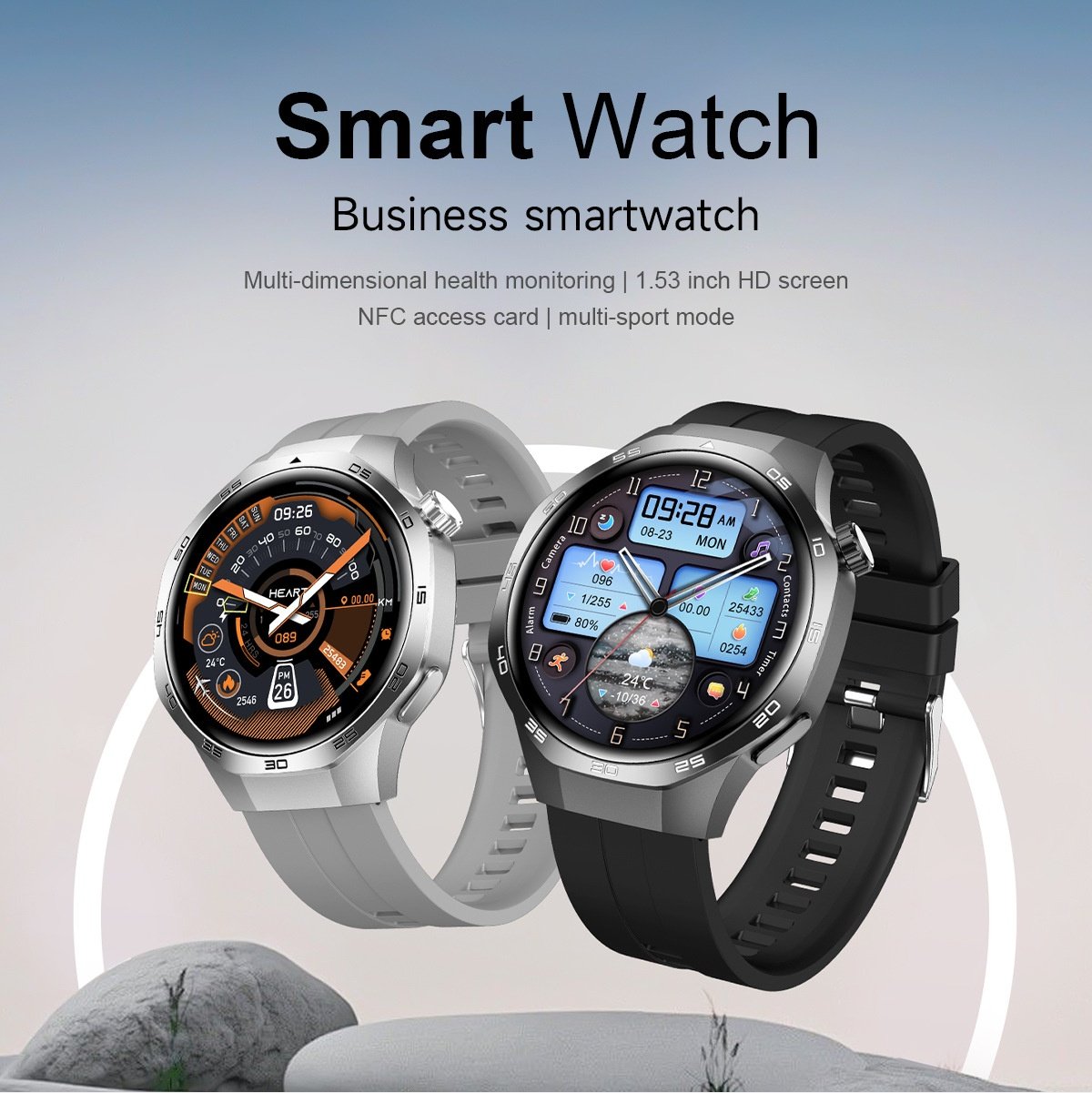 GT5 Pro Smart Watch with 1.53" Round HD Display & Bluetooth Calling