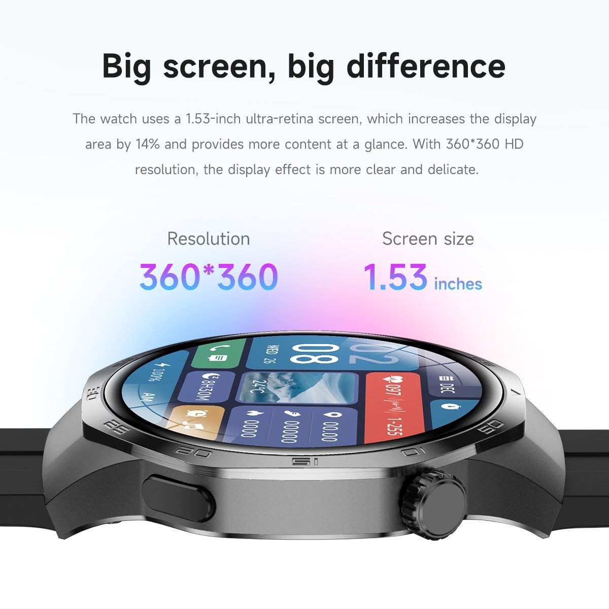 GT5 Pro Smart Watch with 1.53" Round HD Display & Bluetooth Calling
