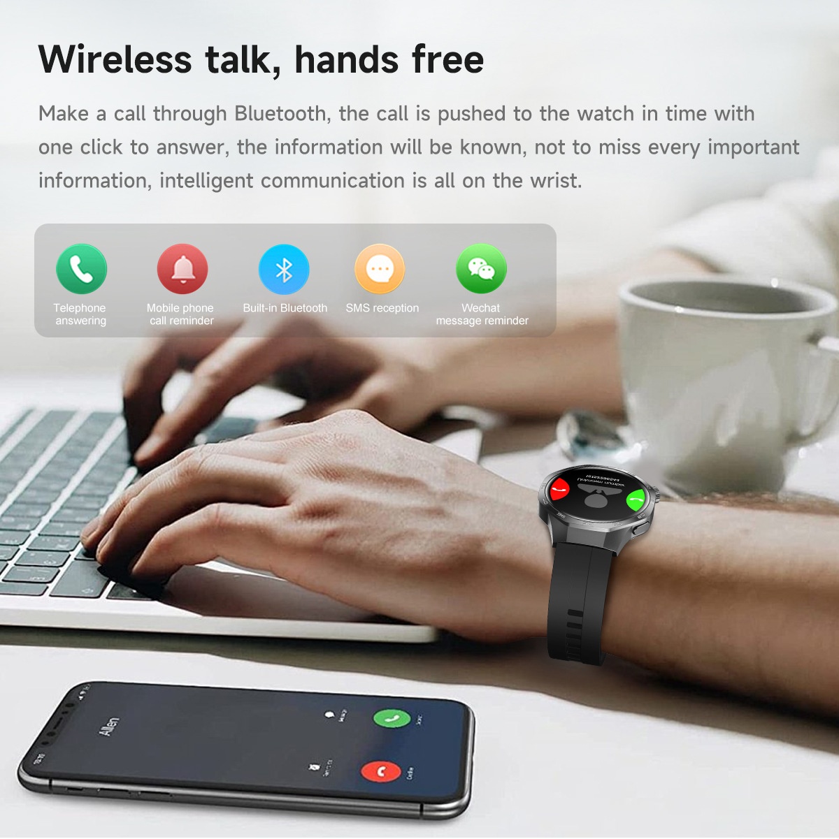 GT5 Pro Smart Watch with 1.53" Round HD Display & Bluetooth Calling