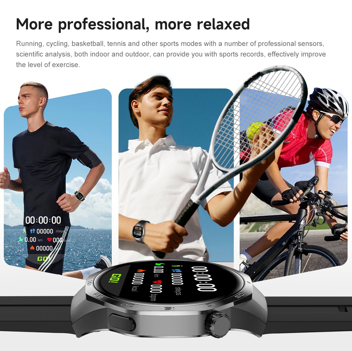 GT5 Pro Smart Watch with 1.53" Round HD Display & Bluetooth Calling